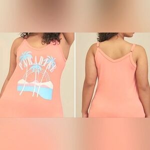 Torrid Super Soft Knit Vibrant Coral Pink 'Paradise' Tank Top - Plus Size 4X